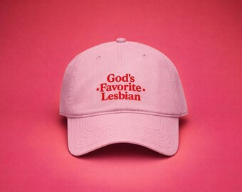 Gottes Lieblings-Lesben-Hut - Bestickte Pink Pride Cap - TLW Queer Geschenk
