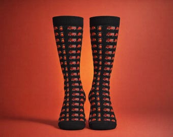 Firefighter Crew Socks - Fire Truck & Extinguisher Pattern - Hero Gift