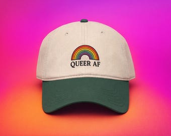 Queer AF Baseball Cap – Pride Hat For Her