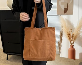 Tote Shoulder Bag Casual Fabric Medium Everyday Street Style Carry Handbag