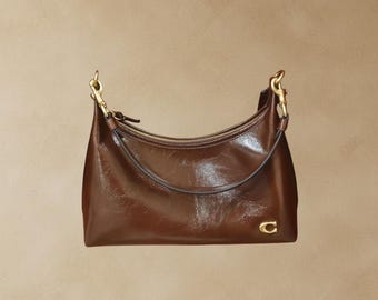 Genuine Leather Chain Shoulder Bag Retro Underarm Purse Elegant Crossbody Handbag Women Fashion Style