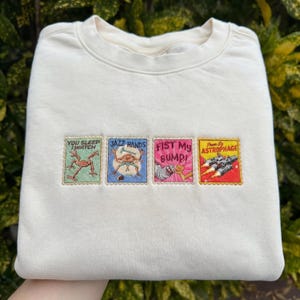 Sudadera bordada del Proyecto Ave María, Sudadera de cuello redondo del Proyecto Ave María, Sudadera Rocky Jazz Hands, Regalo para amantes de la ciencia ficción y los libros, Fan de Andy Weir