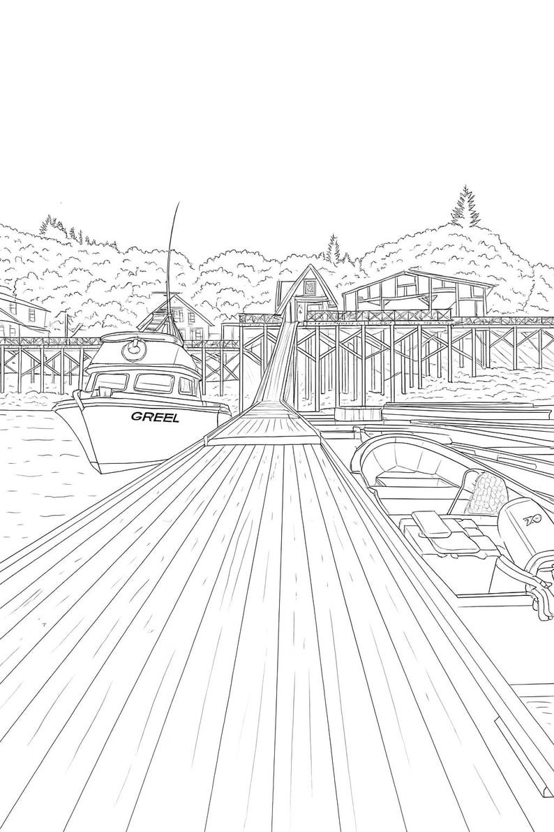 20 Coloring Pages | Real Life Alaska Travel Scenes | Instant Download ...