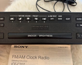 Sony Dream Machine ICF-C707 FM/AM Clock Radio.