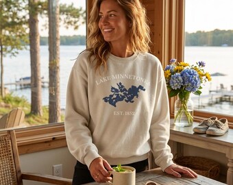 Lake Minnetonka Sweatshirt - Minnesota Lake Life Crewneck - Cabin Gift