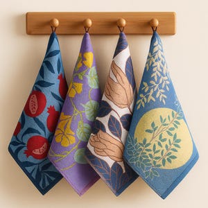 Soft Cotton Kitchen Hand Towel – 4-Layer Gauze Dish Cloth, Quick Dry Reusable Tea Towel for Home & Restaurant (34x40cm, Mixed Colors)