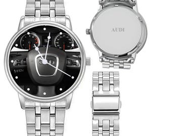 Audi Motorsport Watch, Stainless Steel Luxury Car Watch