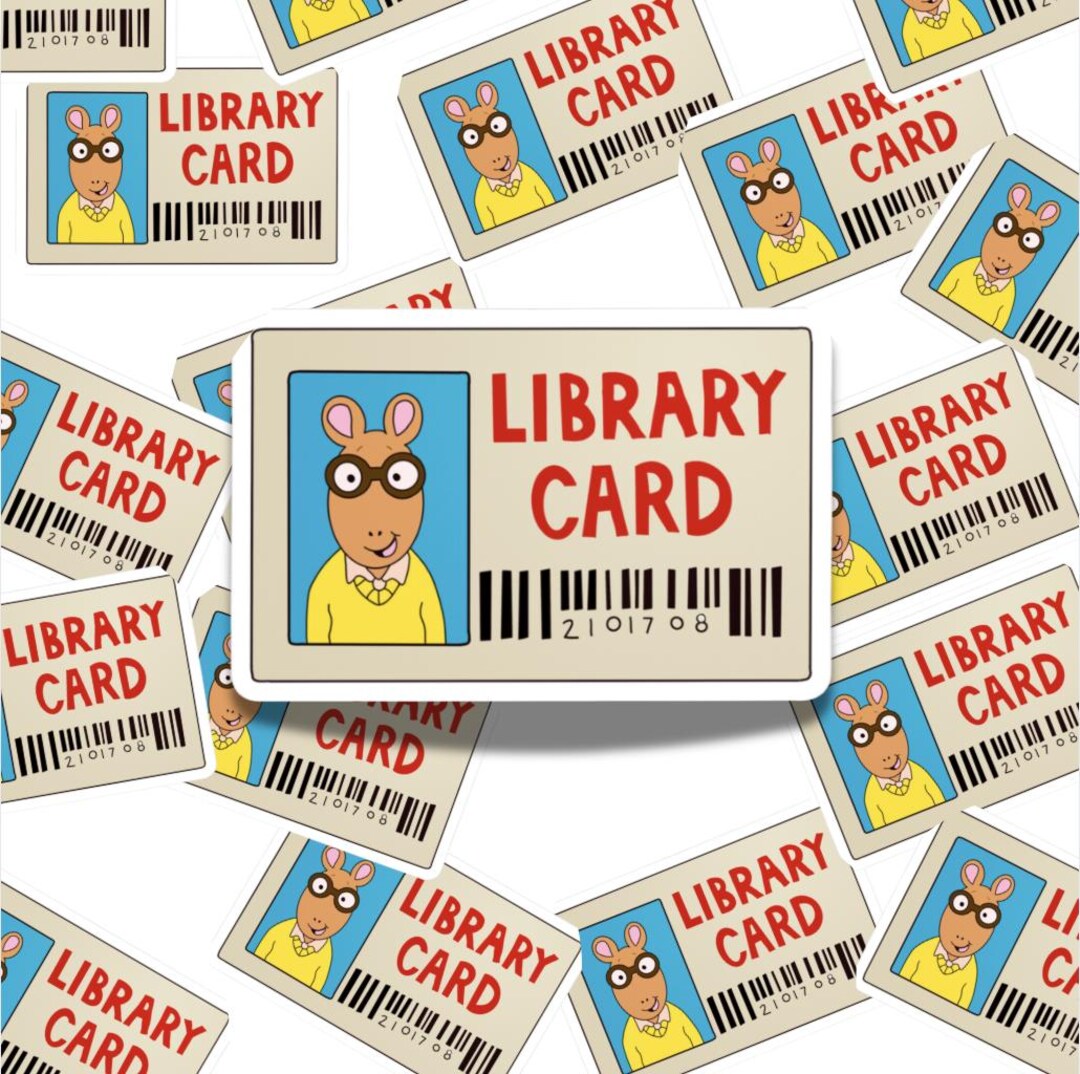 Arthur Library Card Kiss-cut Sticker - Etsy