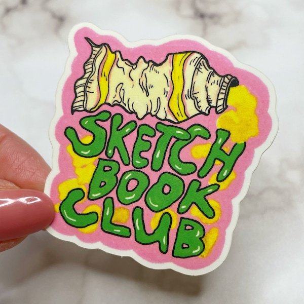 Sketchbook Club pink sticker