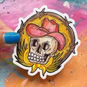 Cráneo de vaquero Pegatina