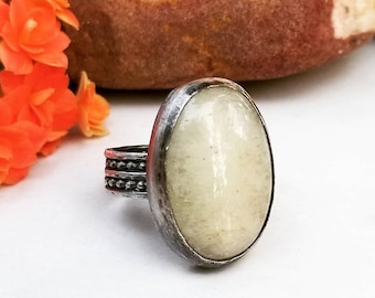 Anillo de cristal del desierto libio / Anillo de cristal egipcio de impacto, impactita, arena del Sahara, hecho a mano en plata de ley 925