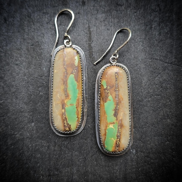 Turquoise Ribbon Earrings - Etsy
