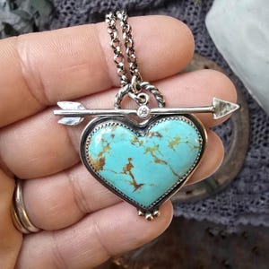 Brenda Jimenez Kingman Turquoise Heart Pendant