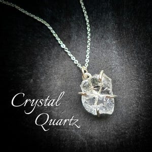 RAW QUARTZ Necklace | Earth Mined Natural Clear Crystal Quartz | 14k Gold Filled or 925 Sterling Silver