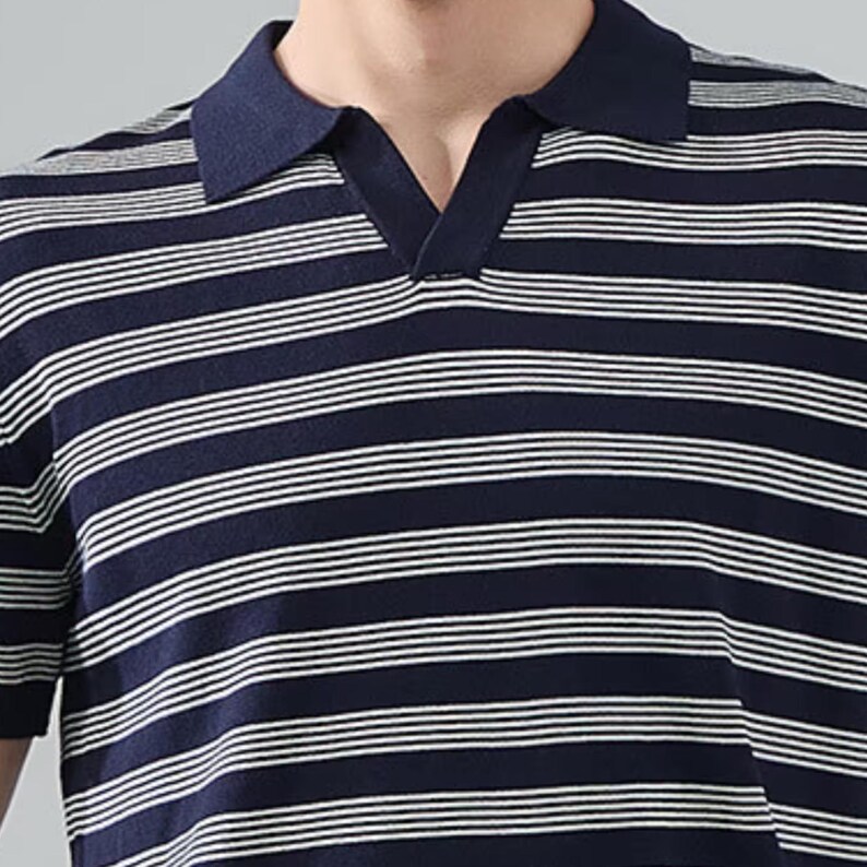 Striped Polo Shirt | Casual Loose Fit Top | Daily Wear | Minimal Streetwear Style

Striped polo shirt with relaxed short sleeve minimal streetwear style