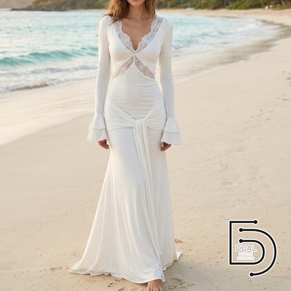 ruched dress trend Ruched Maxi Dress | V-Neck Lace Style | Evening Partywear Outfit