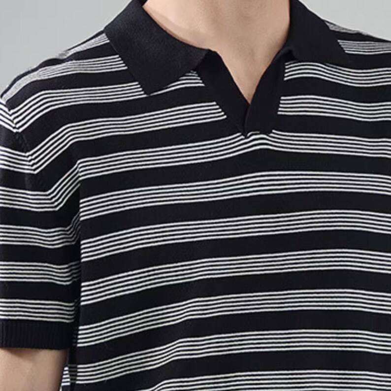Striped Polo Shirt | Casual Loose Fit Top | Daily Wear | Minimal Streetwear Style

Striped polo shirt with relaxed short sleeve minimal streetwear style