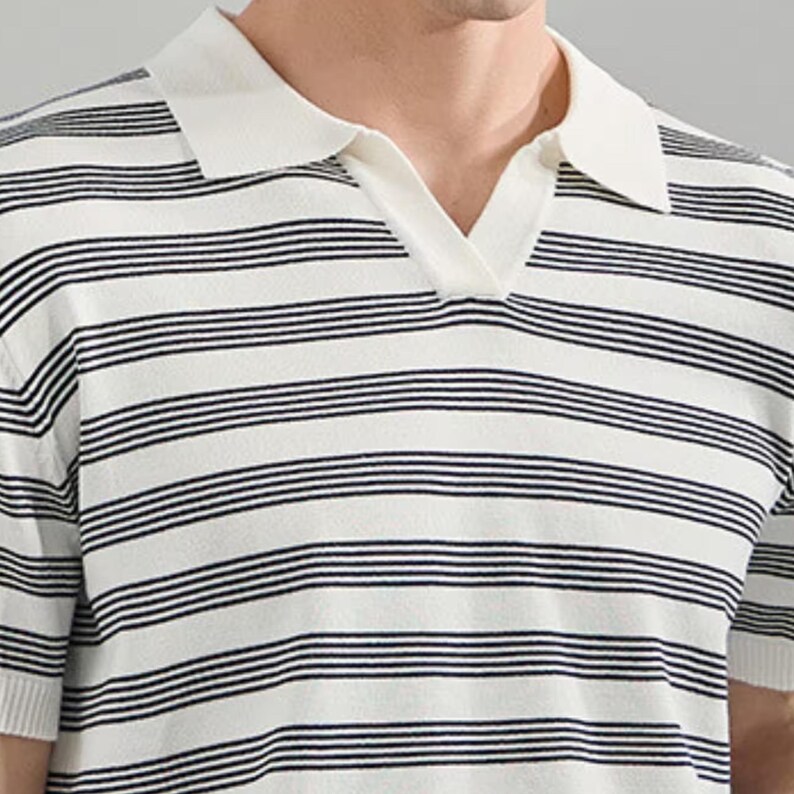 Striped Polo Shirt | Casual Loose Fit Top | Daily Wear | Minimal Streetwear Style

Striped polo shirt with relaxed short sleeve minimal streetwear style