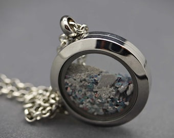 Urn Necklace for Human Ashes, Stainless Steel Cremation Jewelry
