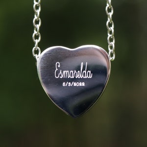 Human Ash Necklace, Engraved Cremation Urn Necklace, Human Cremation Keepsakes, Engraved Memorial, Ash Jewelry for Human Ashes, Grief Gift,
