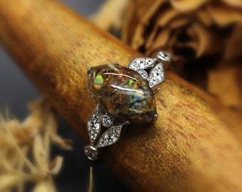 Trauerblumen Andenken, gepresste Blume, Getrocknete Blume, Gedenkringe für Frauen, Verlust geliebter Menschen, konservierte Blume, Gedenkschmuck