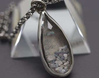 Cremation Jewelry Ashes, Urn Necklace for Ashes, Cremation Necklace, Shaker Locket for Ashes, Ash Keepsake, Silver Cremation Jewelry, Los