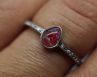 Dainty Cremation Ring, Cremation Ring Band, Solitaire Rings for Women, Pear Cut Ring, Cremation Jewelry Ashes, Urn Ring, Cremains Jewelry