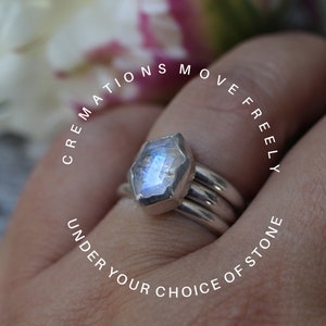 Cremation Ring Band, Cremation Rings for Women, Cremation Jewelry Ashes, Silver Cremation Jewelry, Urn Ring, Cremation Ring for Ashes, Loss