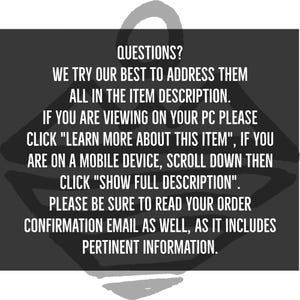 a series of questions and instructions related to an item description, with a focus on addressing concerns and providing information. The text is written in a clear and straightforward manner, without any redundancy or vague wording.