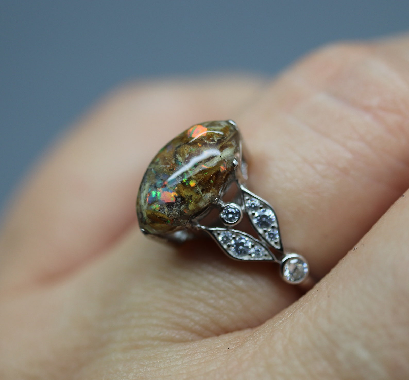 Funeral Flower Keepsake Pressed Flower Ring Dried Flower Etsy UK