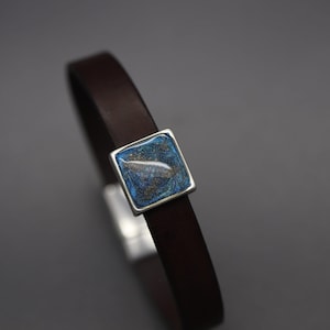 Cremation Leather Bracelet, Cremation Bracelet for Men, Cremation Jewelry Ashes, Ash Bracelet for Men, Silver Cremation, Urn Bracelet, Loss
