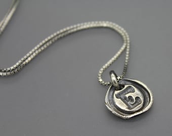 Wax Seal Necklace, Wax Seal Jewelry, Letter Seal Jewelry, Initial Necklace, Initial Jewelry, Monogram Necklace, Monogram Jewelry