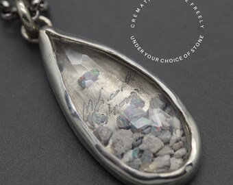 Cremation Jewelry Ashes, Urn Necklace for Ashes, Cremation Necklace, Cremation Locket for Ashes, Ash Keepsake, Silver Cremation Jewelry, Los