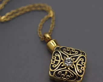 Medalhão para Cinzas de Cremação, Lembrança de Cinzas Humanas, Colar para Cinzas de Cremação, Joia para Cinzas de Cremação, Colar Urna, Perda de um Ente Querido, Faça Você Mesmo