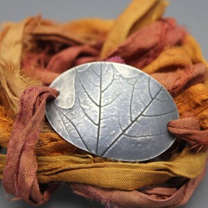 Leaf Imprint Bracelet, Wrap Bracelet, Silver Headband, Wrap Around Silk, Leaf Jewelry, Silver Leaf, Leaf Imprint, Versatile Jewelry