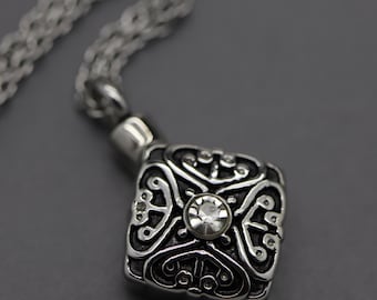 Medalhão para Cinzas de Cremação, Lembrança de Cinzas Humanas, Colar para Cinzas de Cremação, Joia para Cinzas de Cremação, Colar Urna, Perda de um Ente Querido, Faça Você Mesmo