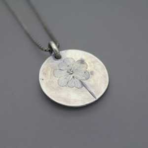 Four Leaf Clover Necklace, Cremation Jewelry, Ash Necklace, Memorial Jewelry, Memorial Necklace, Bereavement Jewelry, Pet Loss Pendant Gift image 4