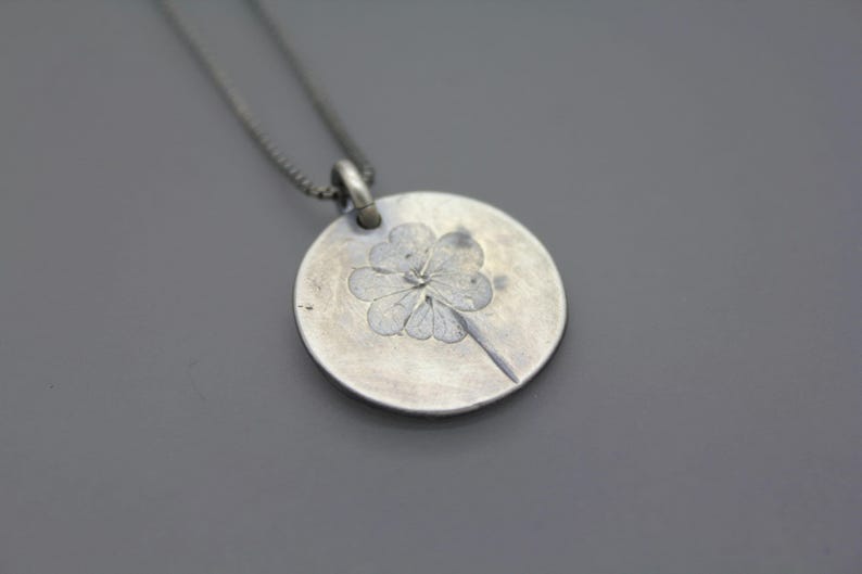 Four Leaf Clover Necklace, Cremation Jewelry, Ash Necklace, Memorial Jewelry, Memorial Necklace, Bereavement Jewelry, Pet Loss Pendant Gift image 4