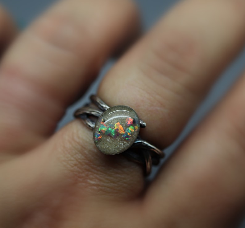 Cremation Ring Band, Cremation Tree Ring, Vines Ring, Branch Jewelry ...