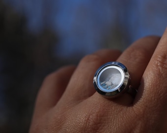 Medaillon zur Aufbewahrung von Asche, Erinnerungsstück an menschliche Asche, Silberne Aschekette, Schmuck aus Asche, Urnenring, Verlust eines geliebten Menschen