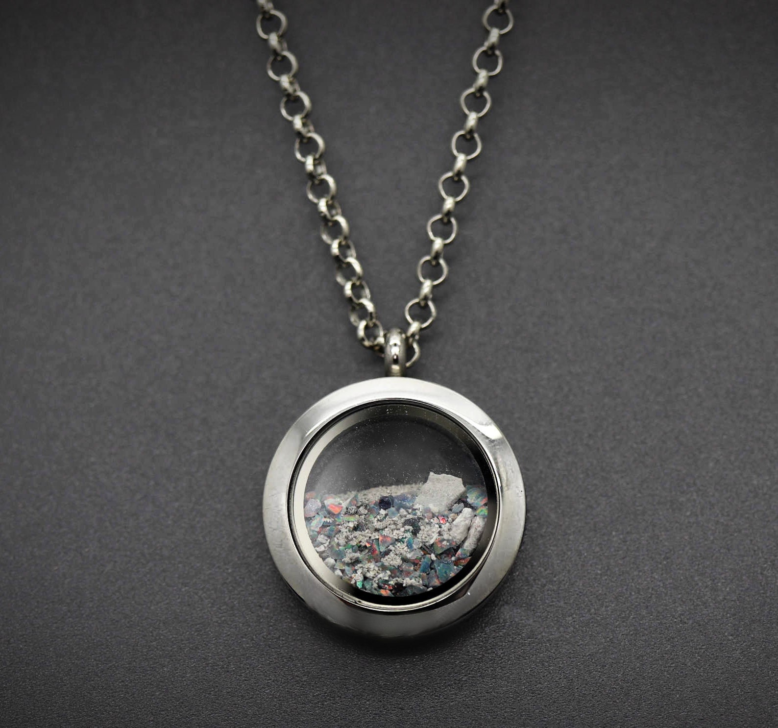 Cremation Locket for Ashes, Human Ash Keepsake, Cremation Necklace for Ashes, Cremation Jewelry Ashes, Urn Necklace, Loss of Loved One, DIY