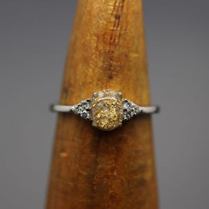 Gold Cremation Ashes Ring, Gold and Silver Ring, Cremation Ring Band, Cremation Rings for Women, Cremation Jewelry Ashes, Mixed Metal Ring