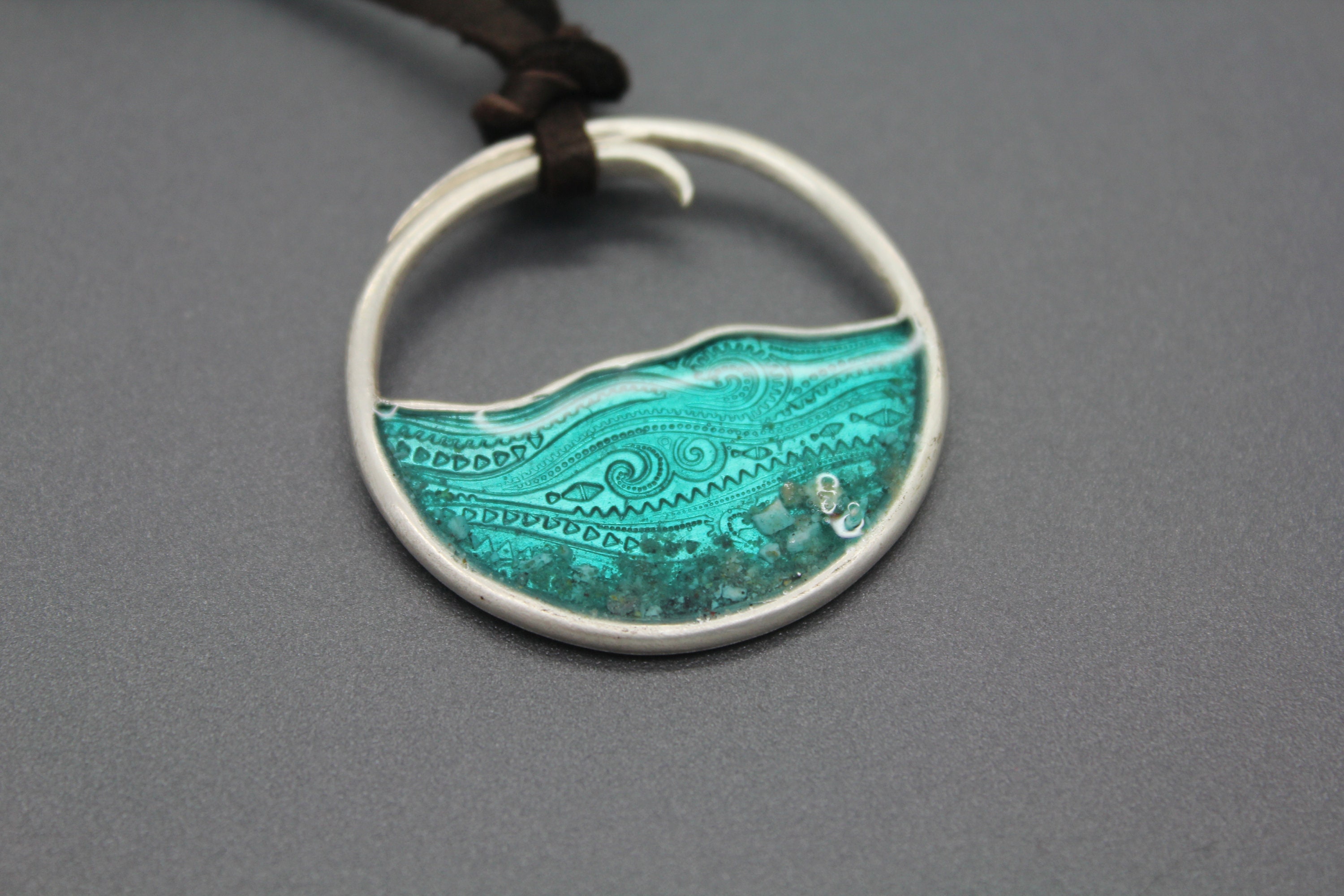 Ashes Necklace For Men Ocean Jewelry Necklace Cremation Etsy