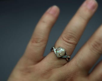 Opalen crematiering, crematieringband, crematieringen voor vrouwen, sieraden voor crematie-as, urnring, crematiering voor as, verlies van