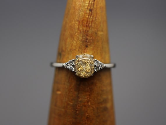 Gold Cremation Ashes Ring, Gold and Silver Ring, Cremation Ring Band, Cremation Rings for Women, Cremation Jewelry Ashes, Mixed Metal Ring