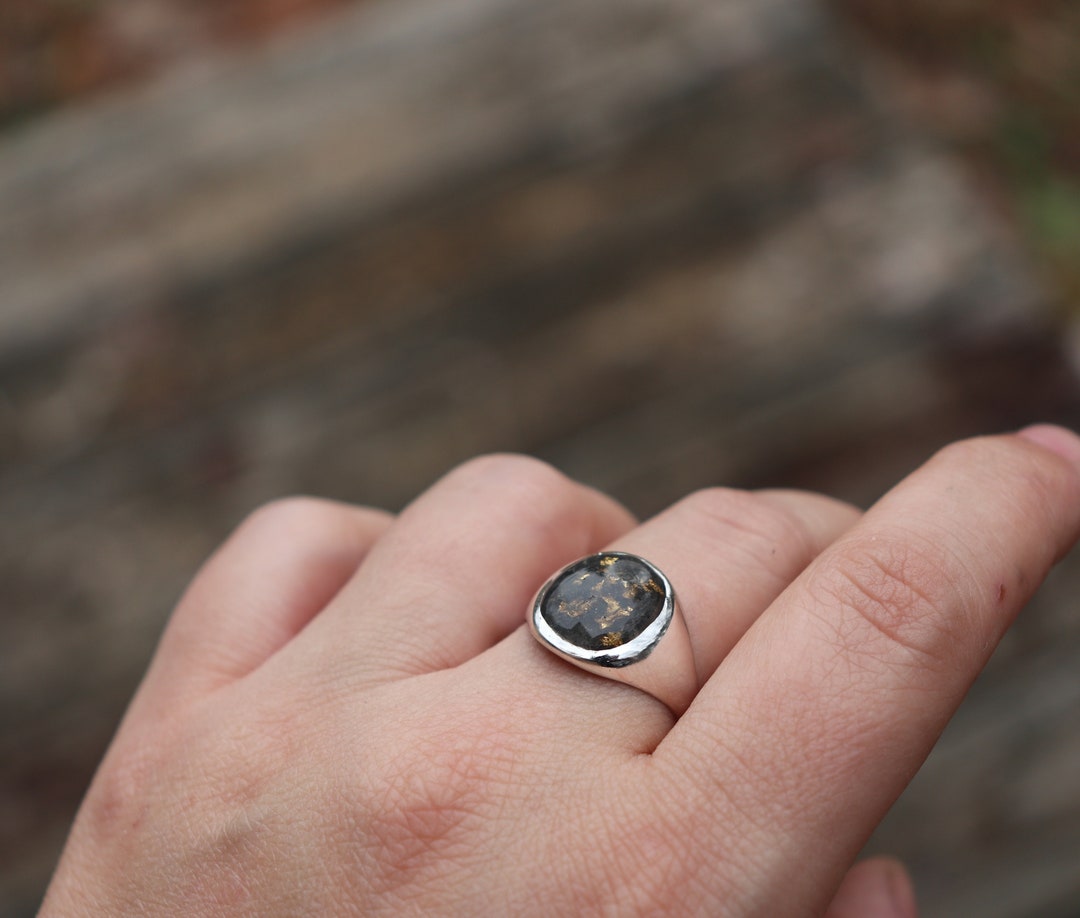 Cremation Ring for Men, Mens Cremation Jewelry, Personalized Ring, Cremation Jewelry