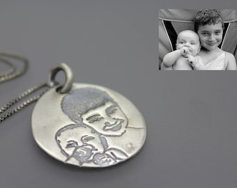 Collar de la foto, joyería de la foto, colgante de la foto, su propia foto, collar de la imagen personalizada, collar personalizado, encanto de la foto, mi foto