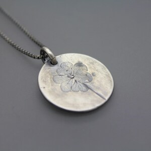 Four Leaf Clover Necklace, Cremation Jewelry, Ash Necklace, Memorial Jewelry, Memorial Necklace, Bereavement Jewelry, Pet Loss Pendant Gift image 5