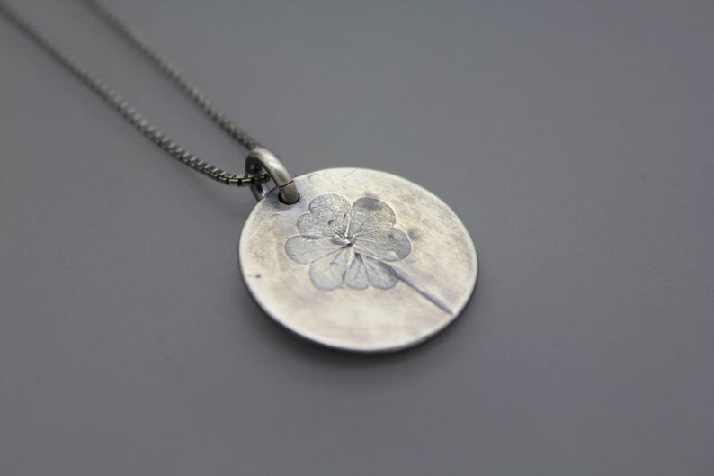 Four Leaf Clover Necklace, Cremation Jewelry, Ash Necklace, Memorial Jewelry, Memorial Necklace, Bereavement Jewelry, Pet Loss Pendant Gift image 5