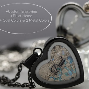 Floating Urn Necklace, Pet Loss Gifts,  Remembrance Gift, Bereavement Jewelry, Cremation Locket for Ashes, Human Ash Keepsake, Grief Care